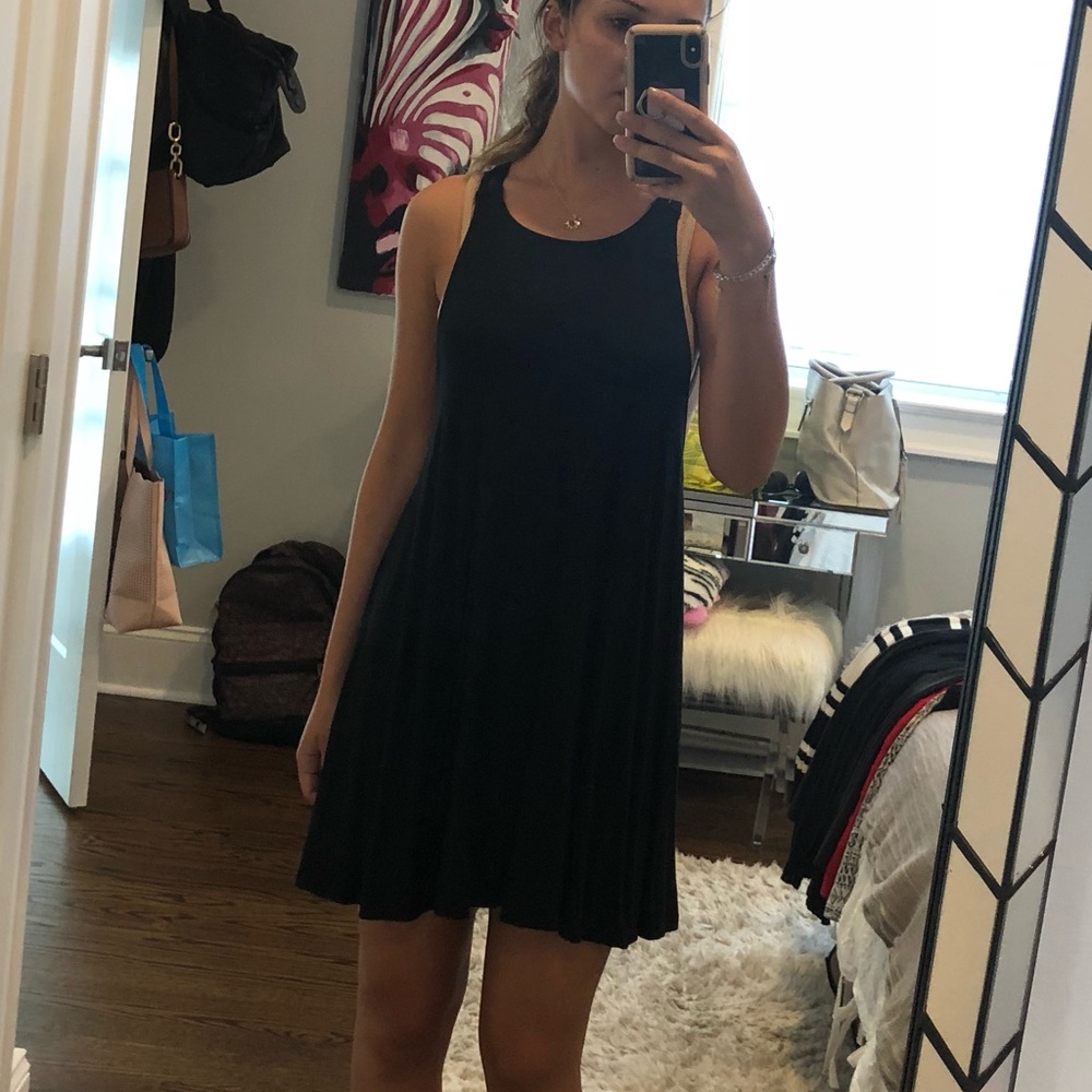Basic black flowy dress